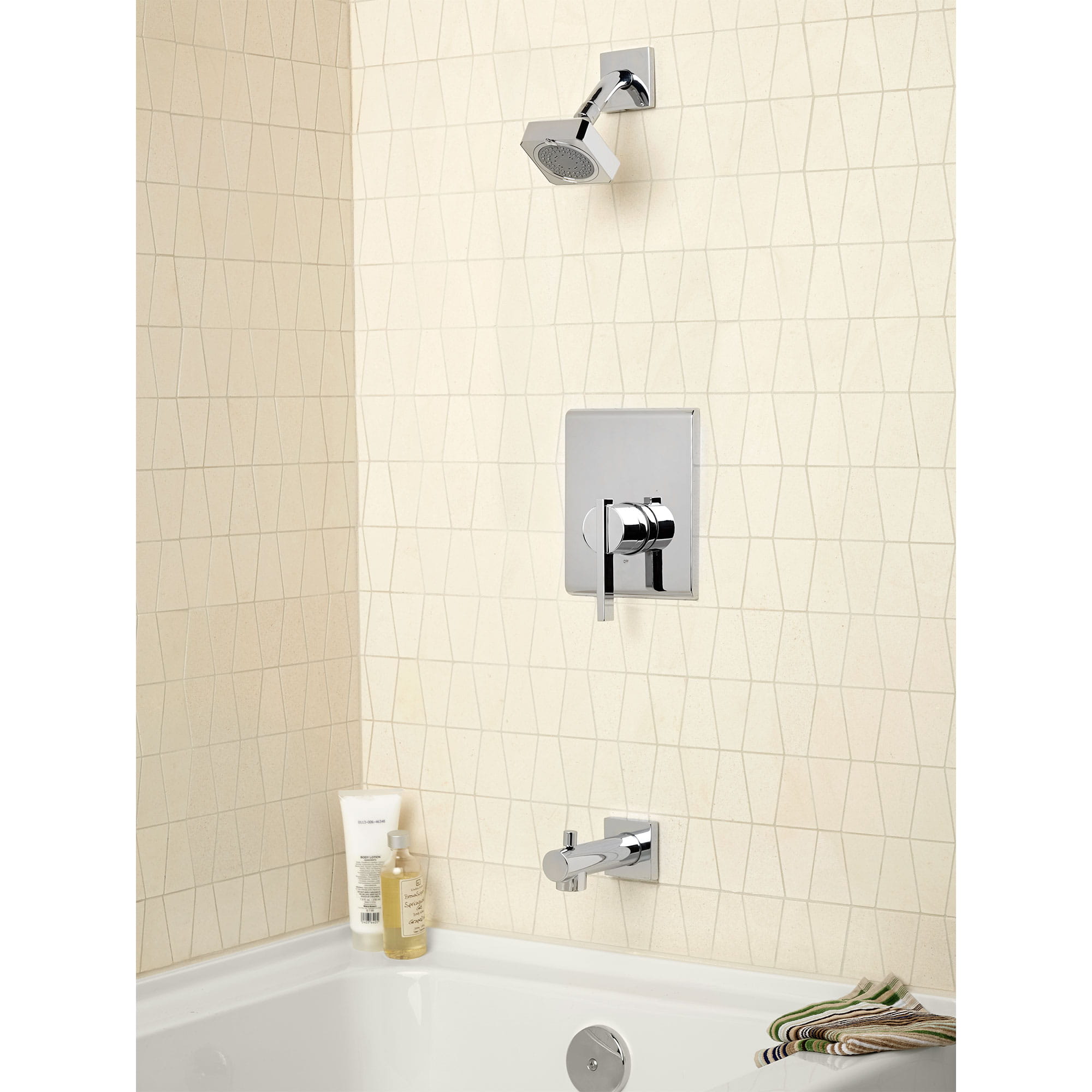 Times Square® 1.75 gpm/6.6 L/min Tub and Shower Trim Kit With Water-Saving Showerhead, Double Ceramic Pressure Balance Cartridge With Lever Handle